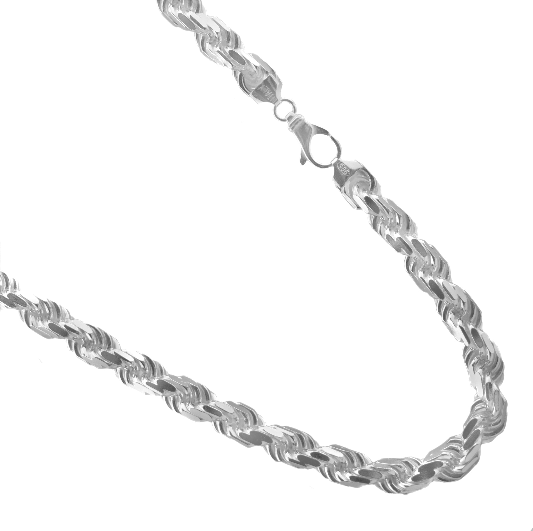 Rope 10mm Sterling Silver Chain