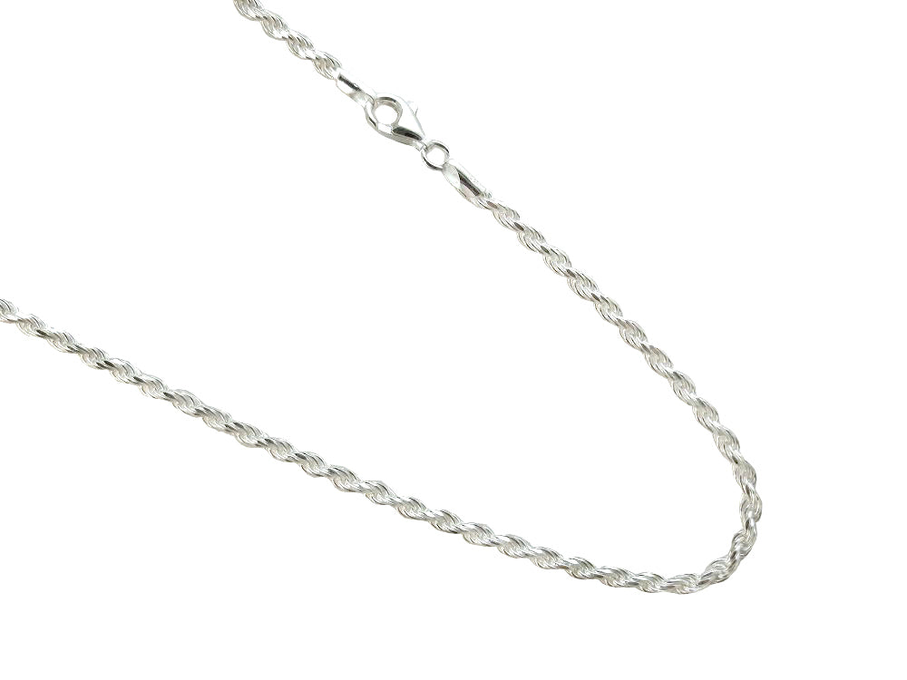 Rope 3mm Sterling Silver Chain