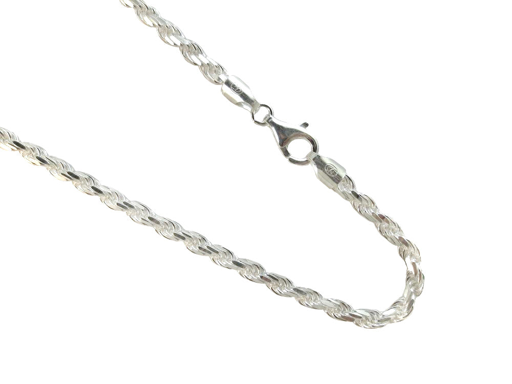 Rope 5mm Sterling Silver Chain