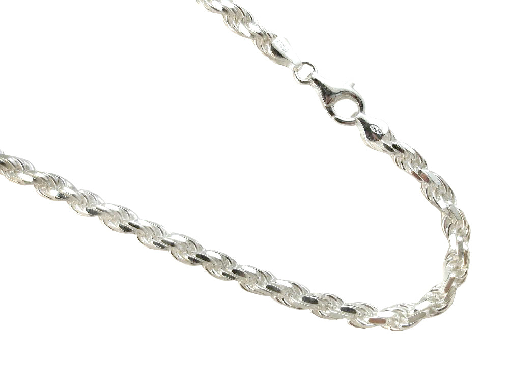 Rope 6mm Sterling Silver Chain