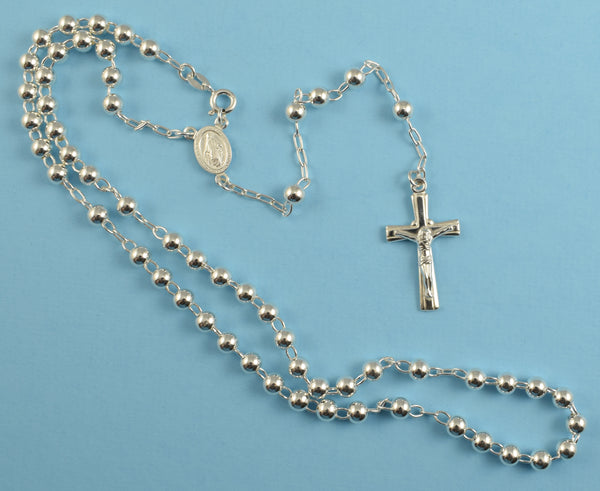 Rosary Sterling Silver Plain