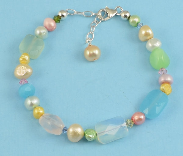 Fresh Water Pearl with Agates