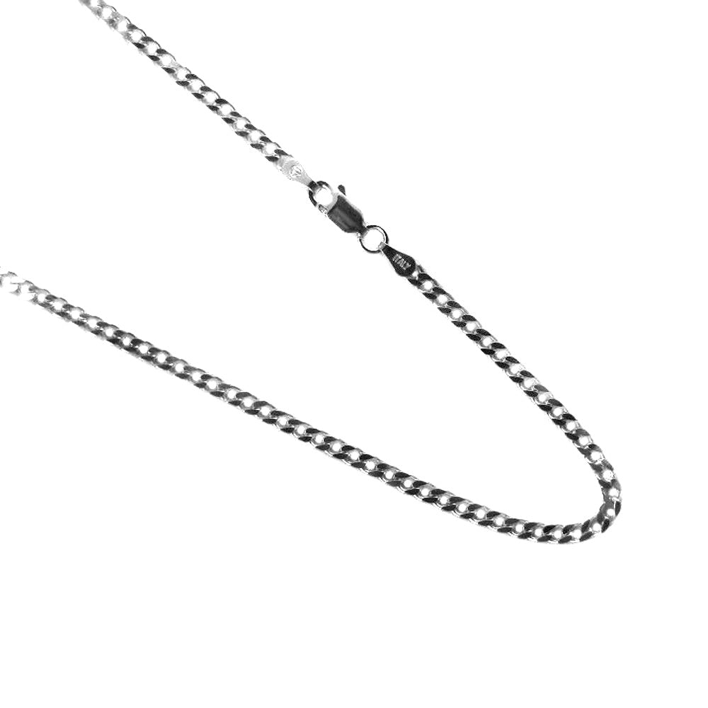 Curb 3mm Sterling Silver Chain