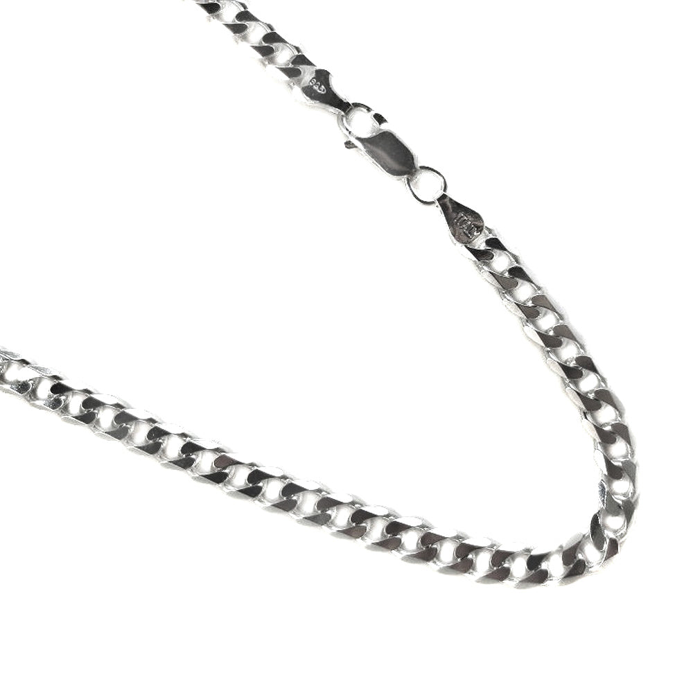 Curb 5.5mm Sterling Silver Chain