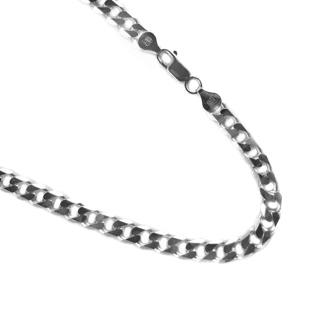 Curb 7mm Sterling Silver Chain