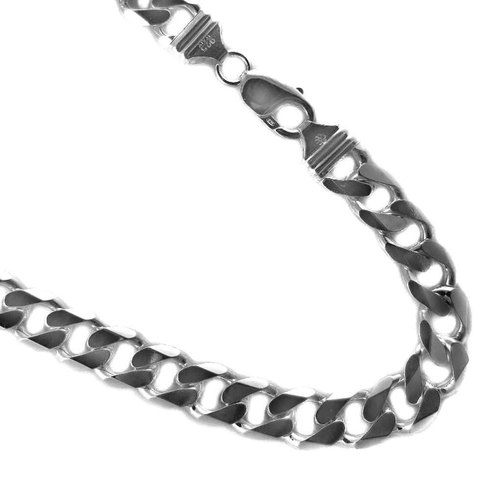 Curb 11.5mm Sterling Silver Chain