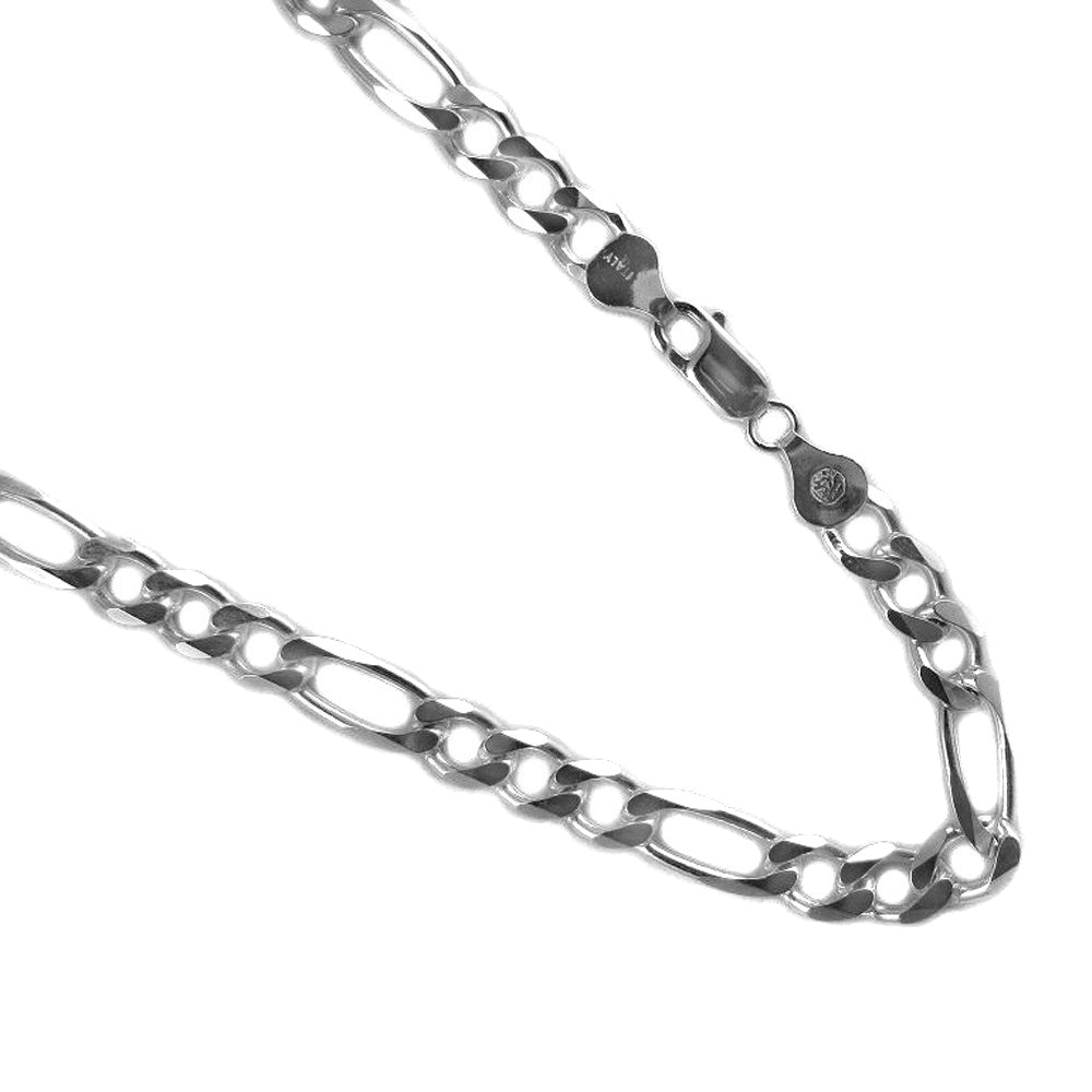 Figaro 7.5mm Sterling Silver Chain