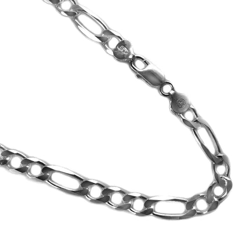 Figaro 8mm Sterling Silver Chains