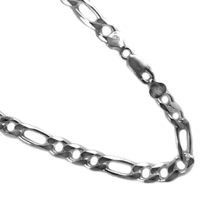 Figaro 8.5mm Sterling Silver Chain