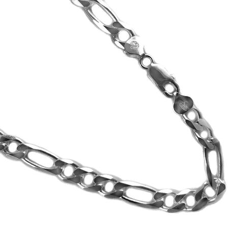 Figaro 8.5mm Sterling Silver Chain