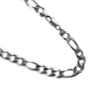 Figaro 9mm Sterling Silver Chain