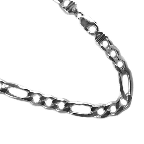 Figaro 11mm Sterling Silver Chain