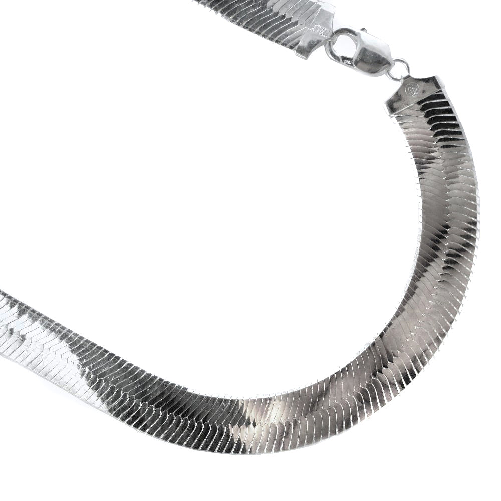 Herringbone 14.5mm Sterling Silver Chain