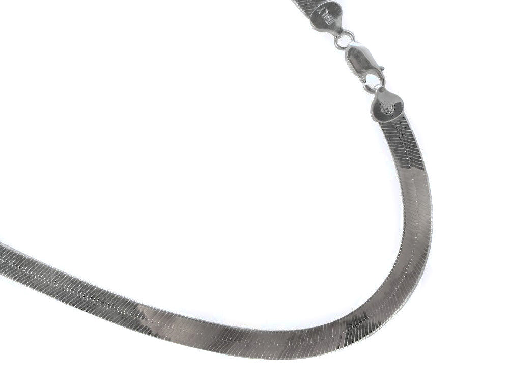 Herringbone 7mm Sterling Silver Chain