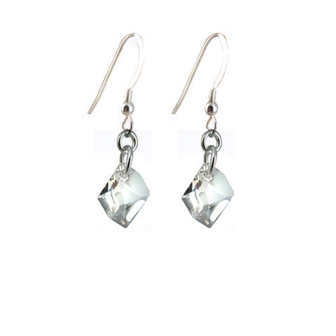 Clear Earrings Made with Swarovski Crystal Elements.