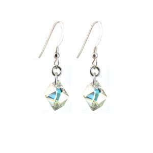 Clear AB Earrings Made with Swarovski Crystal Elements.