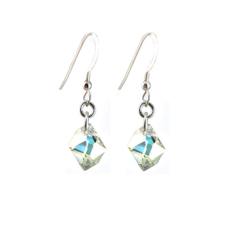 Clear AB Earrings Made with Swarovski Crystal Elements.